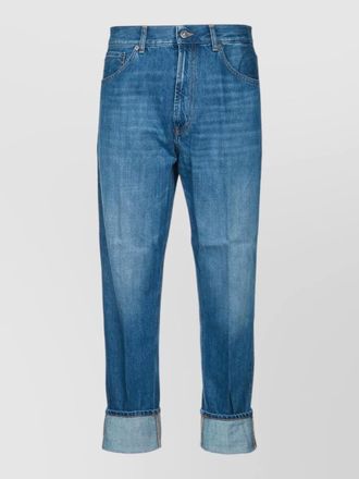 Dondup cotton straight-leg trousers