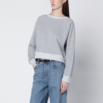 Victoria Beckham Constance Sweatshirt in Grau M&eacute;lange