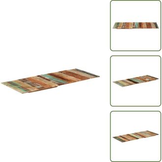 vidaXL The Living Store Piano Tavolo Rettangolare 60x140 cm 15-16 mm Legno di Recupero - Piano in legno