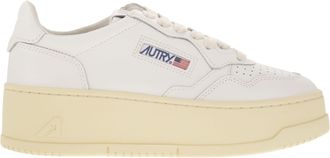 Autry Medalist Platform Leather Trainers