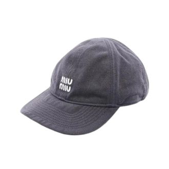 Miu Miu Pre-owned Accessories, female, Blue, Size: ONE SIZE Pre-owned Logo Embroidered Cotton Cap