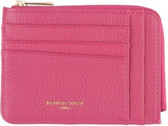 Pourchet Platte Kaarthouder - Dames - Portefeuilles - Roze - ONE Size - Leer - Accessoires