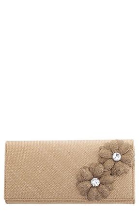 Nina Giselle Embellished Clutch in Natural at Nordstrom