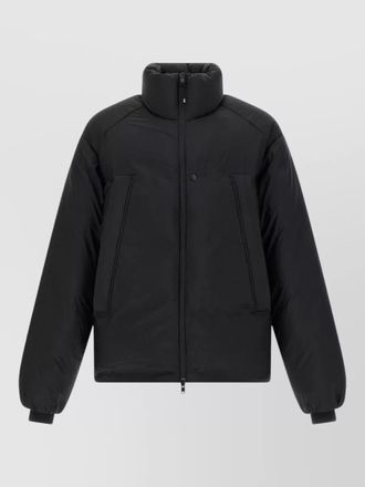 Yohji Yamamoto quilted puffer coat high collar side pockets