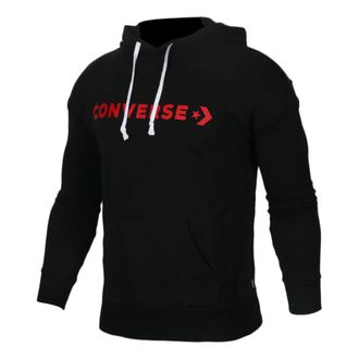 Converse (WMNS) Converse Wordmark Big Logo Hoodie Asia Sizing Black 10007113-A01