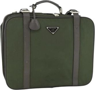Prada Pre-owned Nylon Handtas - Dames - Vintage Handtas - Groen - ONE Size - Nylon - Vintage