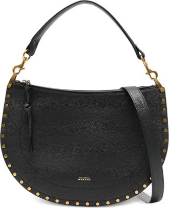 Isabel Marant Oskan Soft Zip Schoudertas - Dames - Schoudertassen - Zwart - ONE Size - Leer - Tassen