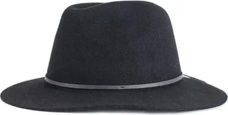 Brixton Wesley Wool Fedora in Black at Nordstrom, Size X-Large
