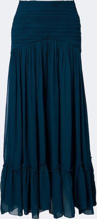Jacques Wei Gonna lunga in chiffon pliss&eacute;