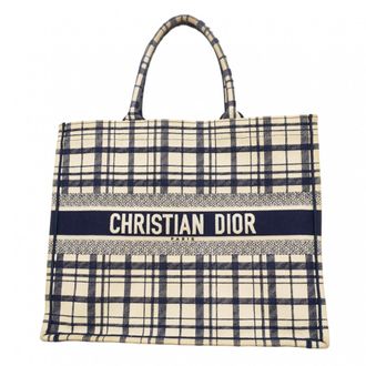 Dior Navy Canvas Tote Bag (Pre-Owned)