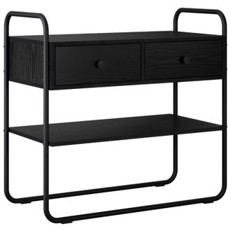vidaXL Mesa Consola Roble Negro 100 X 40 X 75 Cm Madera De Ingenier&iacute;a Vidaxl