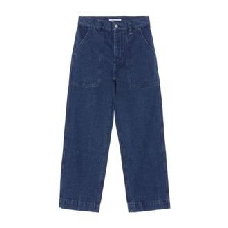 Maison Kitsun&eacute; Jeans, Heren, Blauw, W32, Denim, Indigo Workwear Denim Jeans