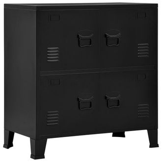 Berkfield Home Industrial Storage Chest Black 75x40x80 cm Steel | Size: 75 x 40 x 80 cm