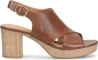S&ouml;fft Womens Livblock Heel Sandal In Brown