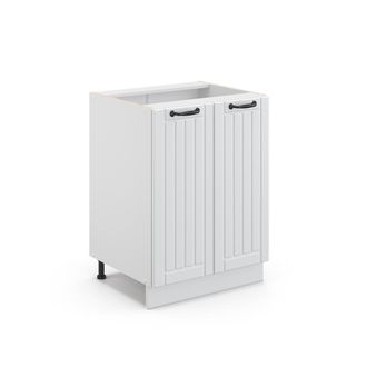 Vicco Mueble Bajo De Cocina Fame-line, Blanco Casa De Campo, 60 Cm Sin Encimera Vicco