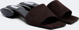 Alaia Ala&iuml;a Ellipse suede mules