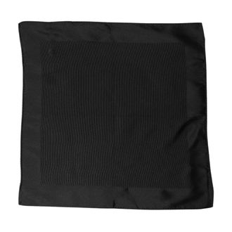 Dolce & Gabbana Zijden pochet met ribbelpatroon - Heren - Accessoires - Zwart - Maat: ONE Size Zijde