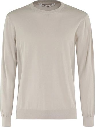KANGRA Comfortabele Gebreide Trui - Heren - Ronde hals truien - Beige - 2XL - Katoen - Truien & Vesten