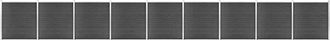 vidaXL Vidaxl - Juego De Paneles De Valla Wpc Negro 1564x186 Cm