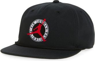 Nike Jordan Flight Club Snapback Baseball Cap in Black/Black at Nordstrom, Size Large