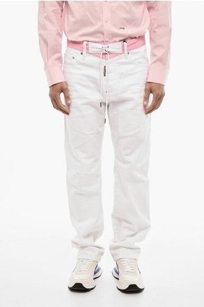 Dsquared2 Light Wash Distressed Jeans with Lace size 48