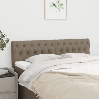 vidaXL Cabeceros Tela Gris Taupe 160x7x78/88 Cm Vidaxl