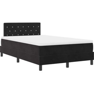 vidaXL Vidaxl - Cama Tipo Box Spring Con Colch&oacute;n Negro 120 X 200 Cm Terciopelo