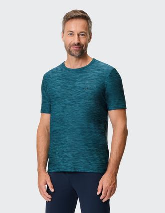 Joy Funktionsshirt JOY SPORTSWEAR T-SHIRT VITUS, Herren, Gr. 48, blau (dragonfly blau meliert), Stoff, Obermaterial: 90% Polyester, 10% Elasthan, Rundhals