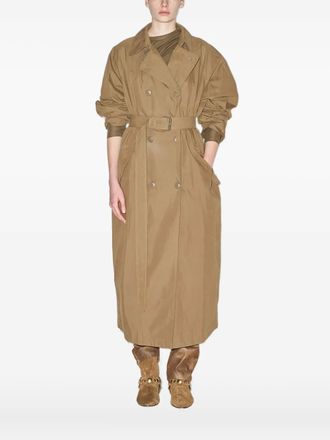 Isabel Marant Cacilda double-breasted coat - women - Cotton - 34 - Brown