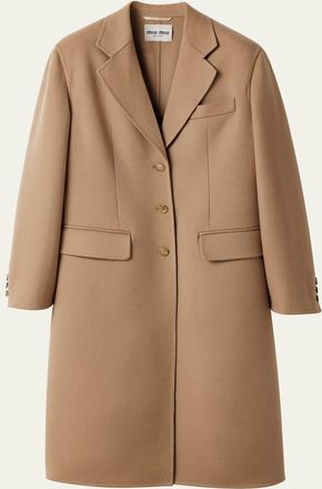 Miu Miu Single-Breasted Cashmere Trench Coat
