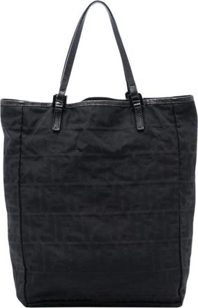 Fendi Pre-owned Printed Fabric Tote - Dames - Vintage Shopper - Zwart - ONE Size - Vintage