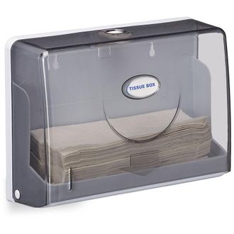Relaxdays 2 dispenser di asciugamani di carta, per asciugamani H2, montaggio a parete, dispenser, H 20,5x27,5x10 cm, bianco/grigio