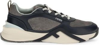 Fendi Navy Color-Block Flow Sneakers