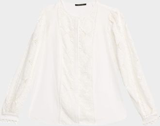 Kobi Halperin Novi Lace-Embellished Blouse