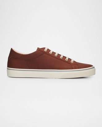Brunello Cucinelli Men & apos;s Leather Foiled Logo Low-Top Sneakers
