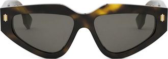 Fendi Rome Brown Geometric Sunglasses