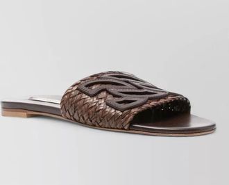 Casadei flat sandals open toe woven straps