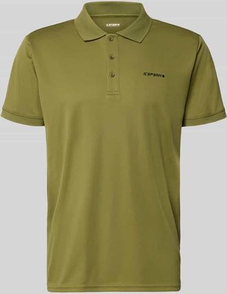 Icepeak Icepeak Regular Fit Poloshirt mit Logo-Print Modell BELLMONT in Oliv, Gr&ouml;&szlig;e XXL
