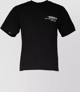 Dolce & Gabbana amore print cotton crew neck t-shirt