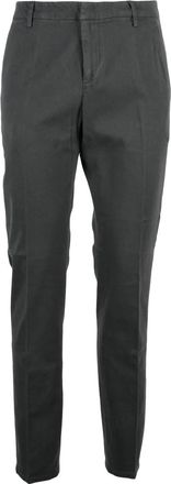 Dondup Grey Spiritissimo Tailored Stretch Cotton Trousers