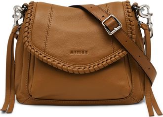 Aim&eacute;e All for Love Leather Mini Crossbody Bag in Latte at Nordstrom