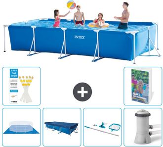 Intex Piscina Con Estructura Rectangular - 450x220x84 Cm - 7-piezas S51