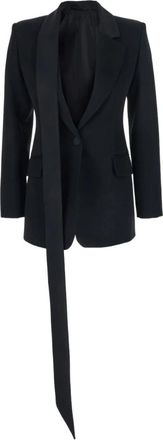The Attico Wollen Jas - Dames - Blazers - Zwart - M - Wol - Jassen