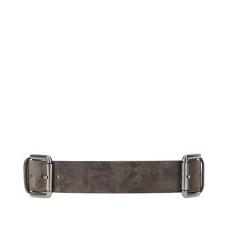 Max Mara Double buckle suede leather belt Woman S