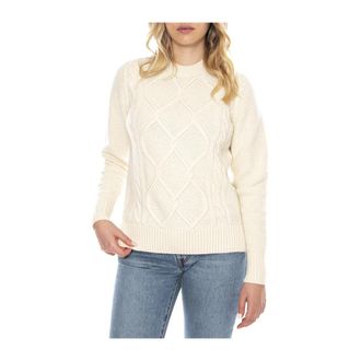 Barbour Rondgebreide trui - Dames - Ronde hals truien - Beige - XS - Truien & Vesten
