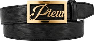 Philipp Plein Saffiano Leren Riem - Heren - Riemen - Zwart - 105 CM - Leer - Accessoires