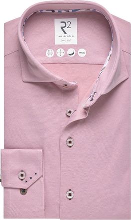 R2 Modern Fit overhemd roze elegante uitstraling