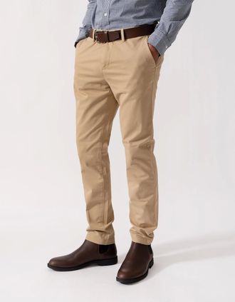 GANT Mens GANT Mens Slim Fit Classic Chinos - 248 Dark Khaki - Tan - Size: W36 l32