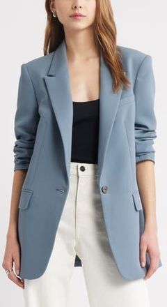 Open Edit The Icon Relaxed Blazer in Blue Weather at Nordstrom Rack, Size Xx-Small