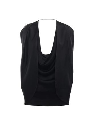 Genny Satin Cape With Drape